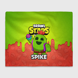 Плед флисовый BRAWL STARS SPIKE, цвет: 3D-велсофт