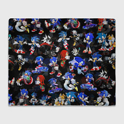 Плед флисовый Sonic паттерн, цвет: 3D-велсофт