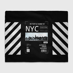 Плед флисовый Off-White: NYC, цвет: 3D-велсофт