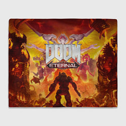 Плед флисовый DOOM Eternal, цвет: 3D-велсофт