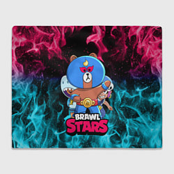 Плед флисовый BRAWL STARS EL BROWN, цвет: 3D-велсофт