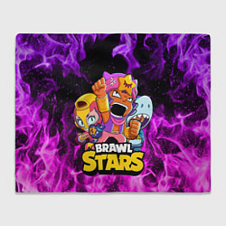 Плед флисовый BRAWL STARS SANDY, цвет: 3D-велсофт