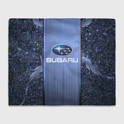 Плед флисовый SUBARU, цвет: 3D-велсофт