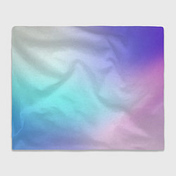 Плед флисовый Небесно голубой градиентный, цвет: 3D-велсофт