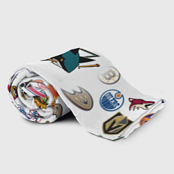 Плед флисовый San Jose Sharks NHL teams pattern, цвет: 3D-велсофт — фото 2