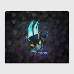 Плед флисовый Brawl Stars CROW, цвет: 3D-велсофт