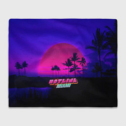 Плед флисовый HOTLINE MIAMI, цвет: 3D-велсофт