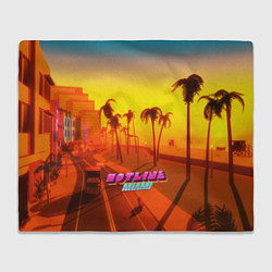 Плед флисовый HOTLINE MIAMI, цвет: 3D-велсофт