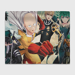 Плед флисовый One Punch Man, цвет: 3D-велсофт