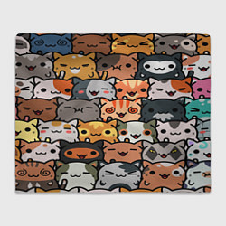 Плед флисовый КОТИКИ, цвет: 3D-велсофт