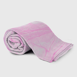 Плед флисовый Розовые разводы краска зефир, цвет: 3D-велсофт — фото 2