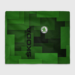 Плед флисовый SKODA, цвет: 3D-велсофт