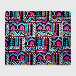 Плед флисовый Ацтеки, цвет: 3D-велсофт