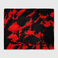 Плед флисовый Красный на черном, цвет: 3D-велсофт