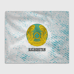 Плед флисовый KAZAKHSTAN КАЗАХСТАН, цвет: 3D-велсофт