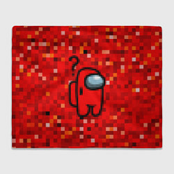 Плед флисовый Pixel Among Us, цвет: 3D-велсофт