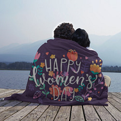 Плед флисовый Открытка Women day, цвет: 3D-велсофт — фото 2