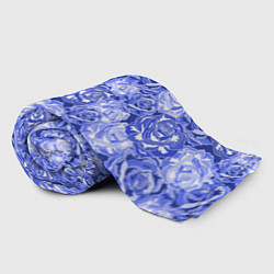 Плед флисовый Голубые и синие розы, цвет: 3D-велсофт — фото 2