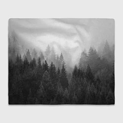 Плед флисовый Туманный лес, цвет: 3D-велсофт