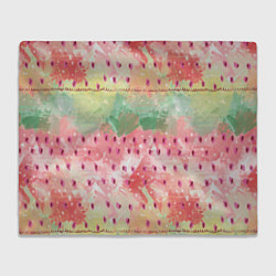 Плед флисовый Бархатный арбуз, цвет: 3D-велсофт