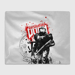 Плед флисовый DOOM Eternal, цвет: 3D-велсофт