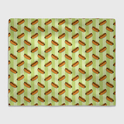 Плед флисовый Хотдог, цвет: 3D-велсофт