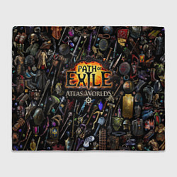 Плед флисовый Path of Exile, цвет: 3D-велсофт