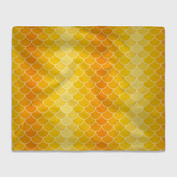 Плед флисовый Желтая чешуя, цвет: 3D-велсофт