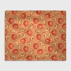 Плед флисовый Яблоки, цвет: 3D-велсофт