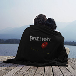 Плед флисовый Death Note яблоко и ручка, цвет: 3D-велсофт — фото 2