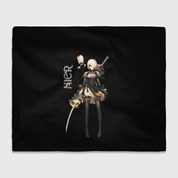 Плед флисовый Nier Automata 2B, цвет: 3D-велсофт