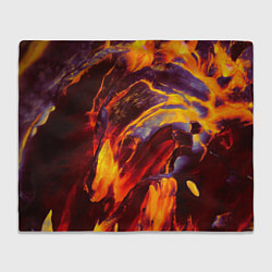 Плед флисовый ОГНЕННЫЙ ГРАНЖ FIRE GRUNGE Z, цвет: 3D-велсофт