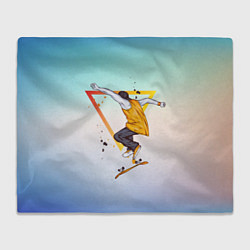 Плед флисовый Скейтер, цвет: 3D-велсофт