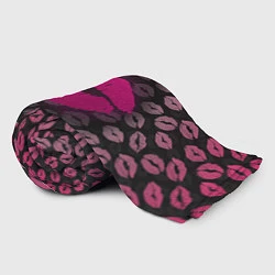 Плед флисовый Малиновые губы, цвет: 3D-велсофт — фото 2