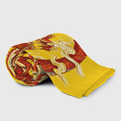 Плед флисовый Китайский Дракон, China Dragon, цвет: 3D-велсофт — фото 2