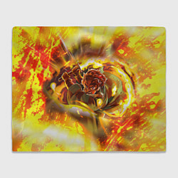 Плед флисовый Огненный Танджиро Камадо Танджиро Камадо Я, цвет: 3D-велсофт
