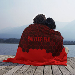 Плед флисовый Battlefield 2042 - Hexagon, цвет: 3D-велсофт — фото 2