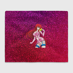 Плед флисовый Аниме девушка 18, цвет: 3D-велсофт