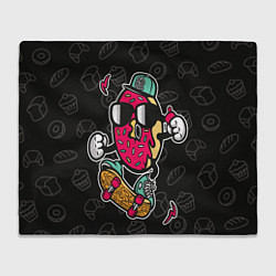 Плед флисовый SKATEorPIE, цвет: 3D-велсофт