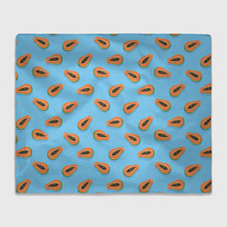 Плед флисовый Папайа паттерн, цвет: 3D-велсофт