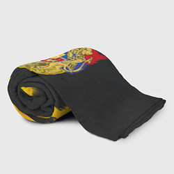Плед флисовый Yellow and Black Armenia, цвет: 3D-велсофт — фото 2