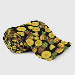 Плед флисовый Ананасы, цвет: 3D-велсофт — фото 2