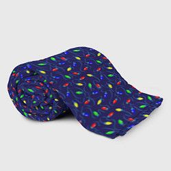 Плед флисовый Разноцветные Лампочки, цвет: 3D-велсофт — фото 2