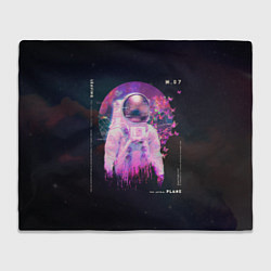Плед флисовый Vaporwave Astral Astronaut Collage, цвет: 3D-велсофт