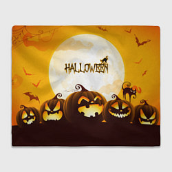 Плед флисовый HALLOWEEN ХЭЛЛОУИН ТЫКВЫ, цвет: 3D-велсофт