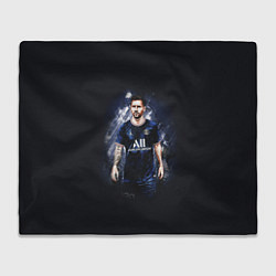 Плед флисовый Lionel Messi Paris Saint-Germain, цвет: 3D-велсофт