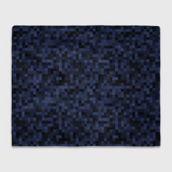 Плед флисовый Темная пиксельная абстракция, цвет: 3D-велсофт