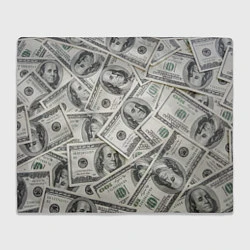 Плед флисовый Dollars money, цвет: 3D-велсофт