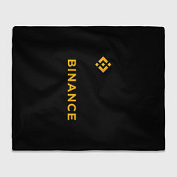 Плед флисовый БИНАНС ЛОГО КАРБОН BINANCE LOGO, цвет: 3D-велсофт