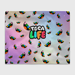 Плед флисовый Toca Life: Smile Logo, цвет: 3D-велсофт